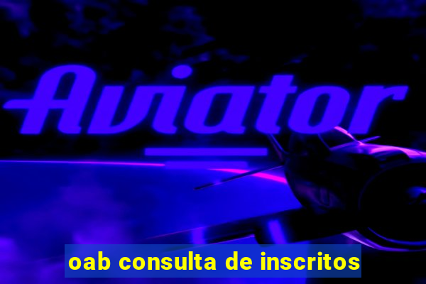 oab consulta de inscritos